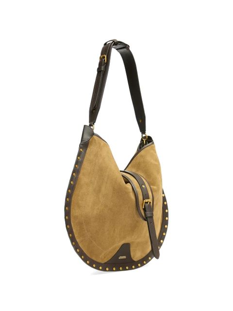 ISABEL MARANT Oskan Hobo studs-detail fringed shoulder bag - Neutrals
