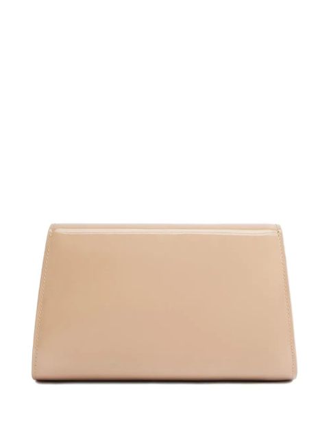 Giuseppe Zanotti mini Cleopatra patent leather flap clutch - Brown