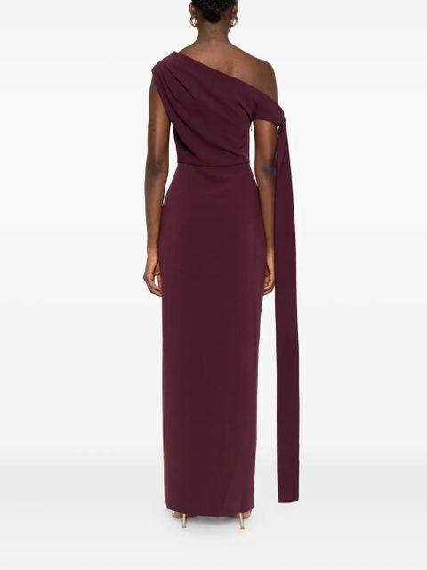 Solace London Irina cowl-neck maxi dress - Purple
