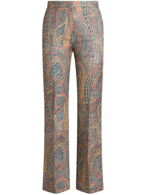 ETRO paisley-print tailored trousers - Blue - zdjęcie produktu nr 1
