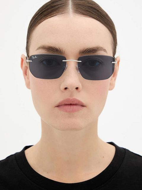 Ray-Ban okulary przeciwsłoneczne kolor srebrny 0RB3768