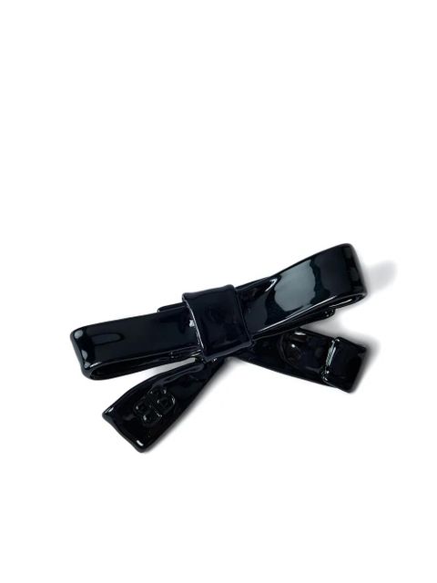 Balenciaga bow high-shine earrings - Black - zdjęcie produktu nr 2