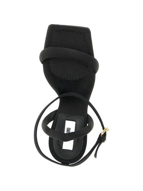 Moschino satin heeled sandals - Black