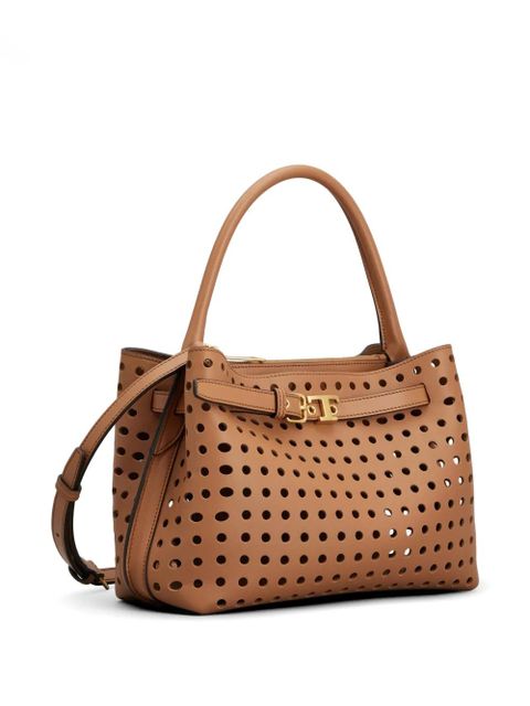 Tod's cutout top handle tote bag - Brown
