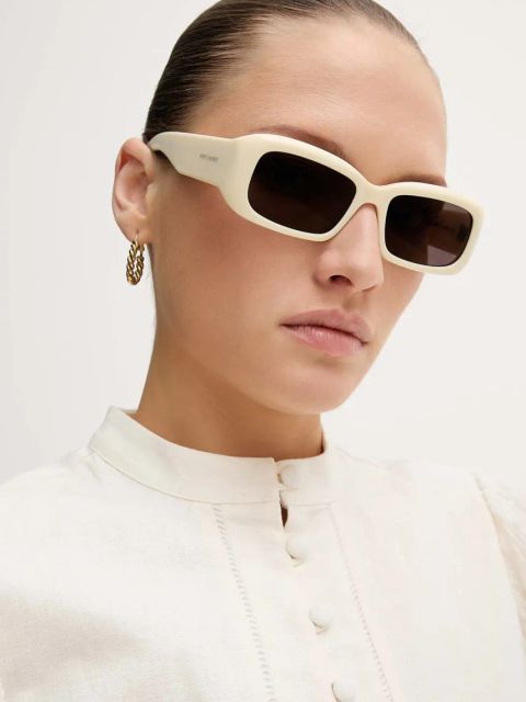 Saint Laurent okulary kolor beżowy SL 809