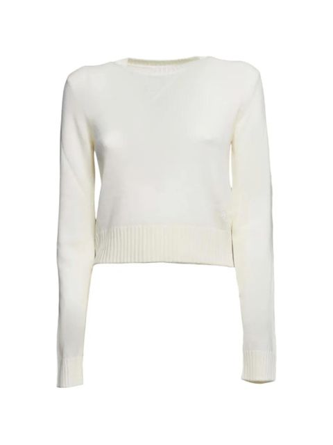 Jil Sander crew-neck long-sleeved sweater - White - zdjęcie produktu nr 2