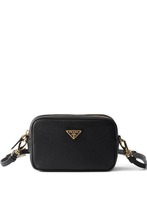 Prada mini leather cross body bag - Black