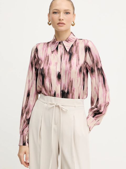 Silvian Heach koszula TONGEA damska kolor różowy regular z kołnierzykiem klasycznym GPA25458CA - zdjęcie produktu nr 1