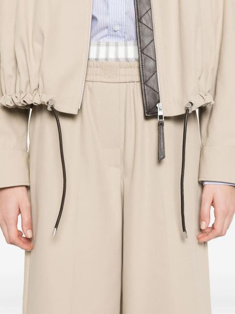 LOEWE cropped cotton trousers - Neutrals
