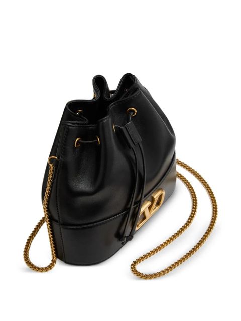 Valentino Garavani mini VLogo signature bucket bag in nappa leather - Black