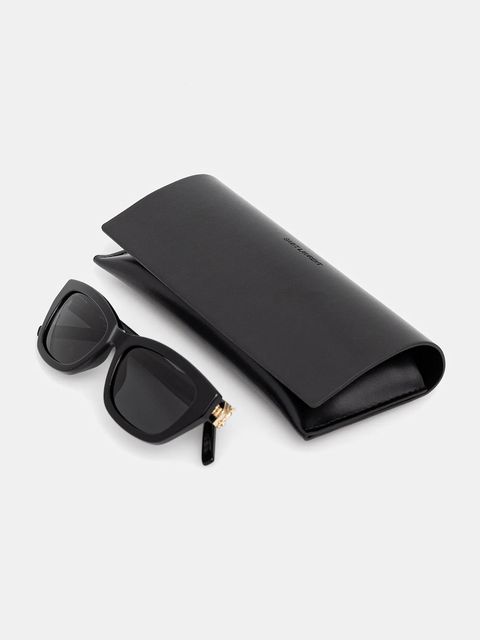 Saint Laurent okulary przeciwsłoneczne damskie kolor brązowy SL M153