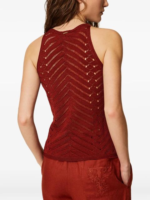 TWINSET openwork tank top - Red
