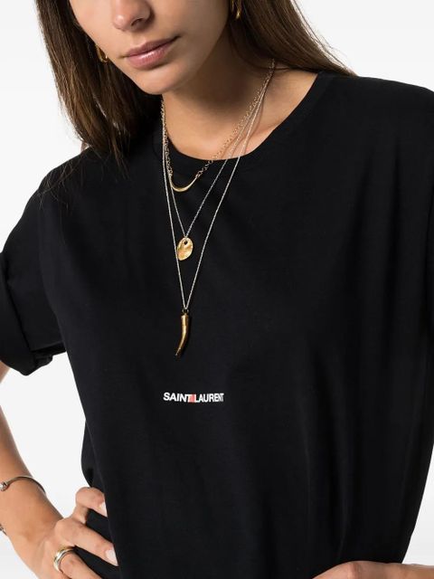 Saint Laurent logo-print T-shirt - Black