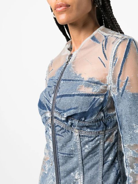 Diesel Milly denim fitted jacket - Blue