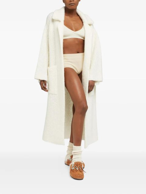 Alanui ribbed cashmere shorts - White