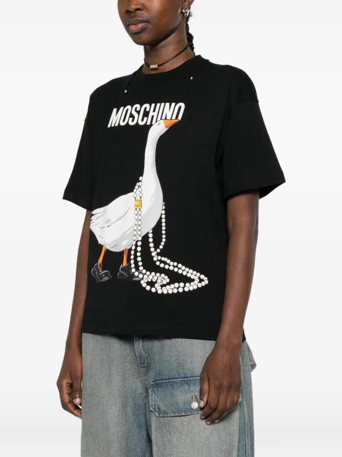 Moschino graphic-print T-shirt - Black