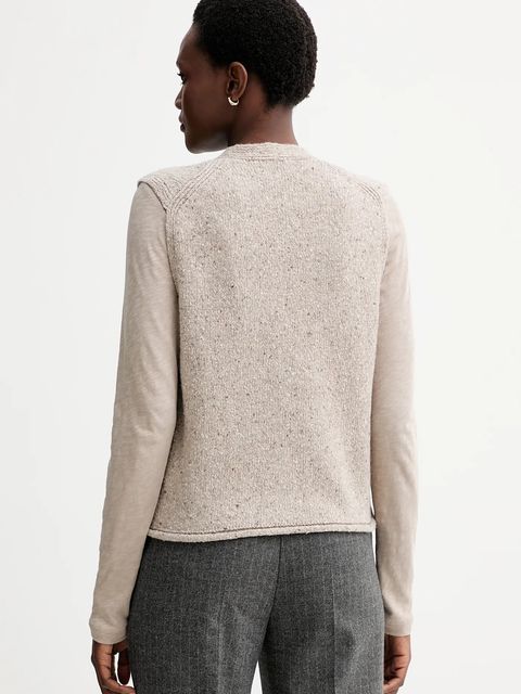 Marc O'Polo kamizelka z dodatkiem wełny damski kolor beżowy 510608465021