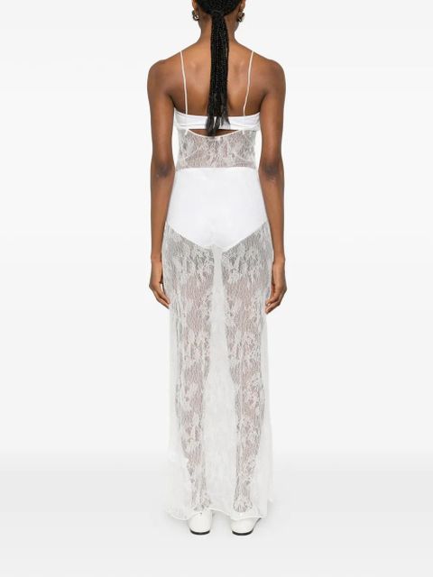 Oséree lace ring-detail maxi dress - White