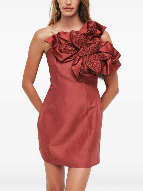 Aje Isla floral-detail mini dress - Orange