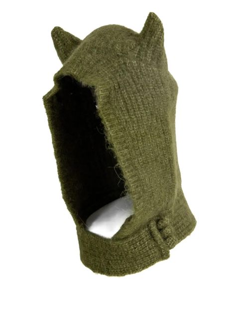 Coperni knitted horn beanie - Green - zdjęcie produktu nr 2