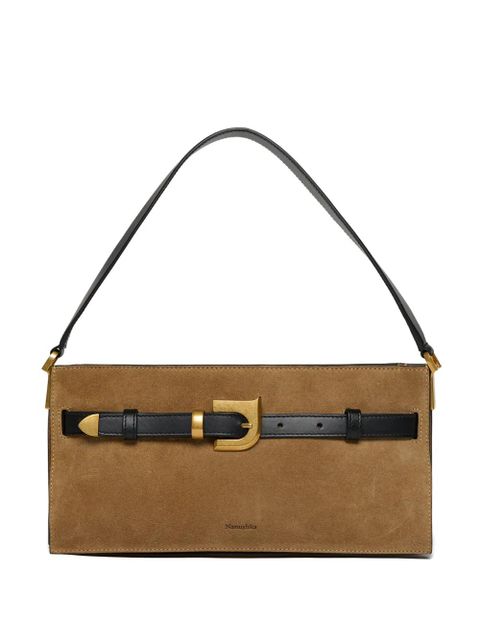 Nanushka mini Harmonica buckle-detail leather shoulder - Neutrals - zdjęcie produktu nr 1