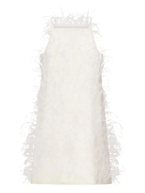 PINKO feather-embellished dress - White - zdjęcie produktu nr 1