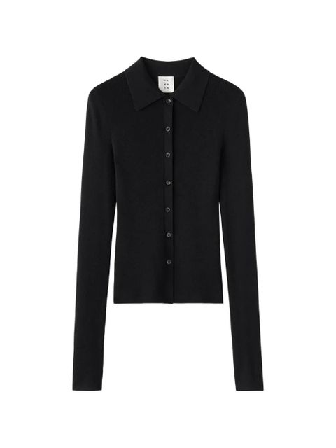 Almada Label buttoned cardigan - Black - zdjęcie produktu nr 2