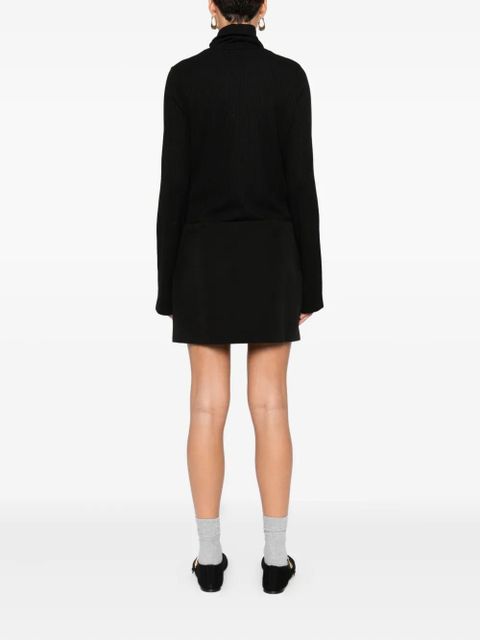 Maje ribbed high-neck dress - Black