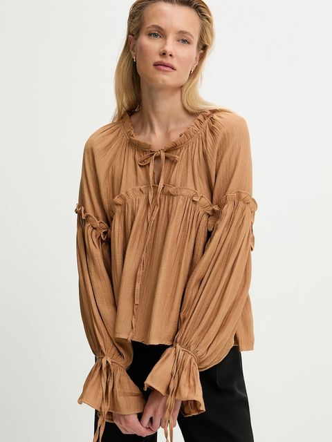 Answear.LAB bluzka damska kolor brązowy gładka - zdjęcie produktu nr 1