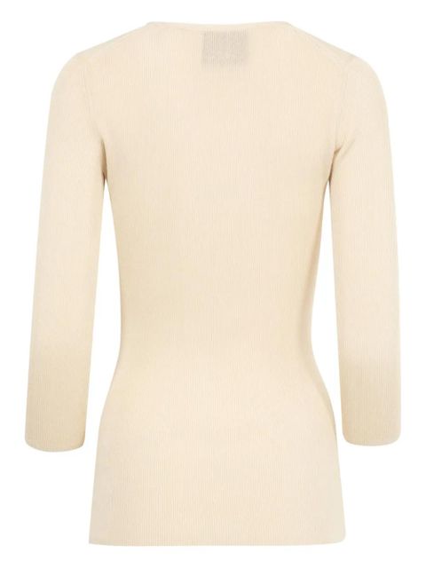 ISABEL MARANT ribbed V-neck top - Neutrals - zdjęcie produktu nr 2