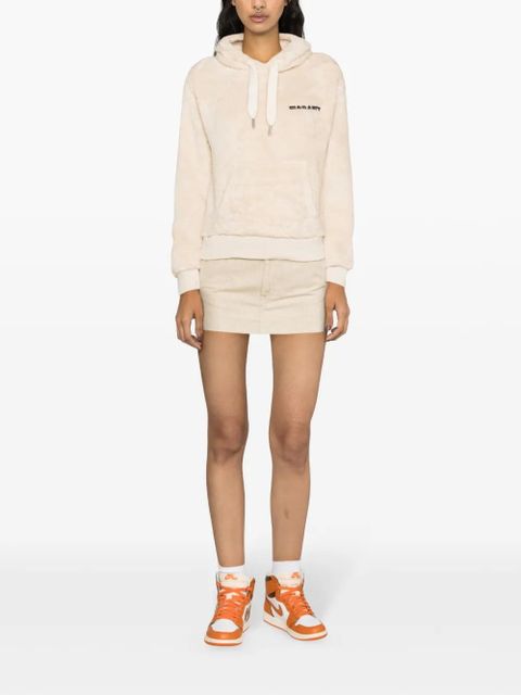 MARANT ÉTOILE Maeva logo-embroidered fleece hoodie - Neutrals - zdjęcie produktu nr 2