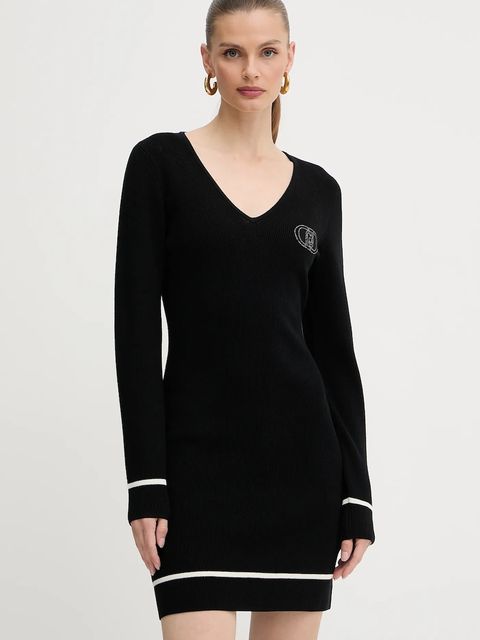 Liu Jo sukienka kolor czarny mini dopasowana TF5253.MS63L - zdjęcie produktu nr 1