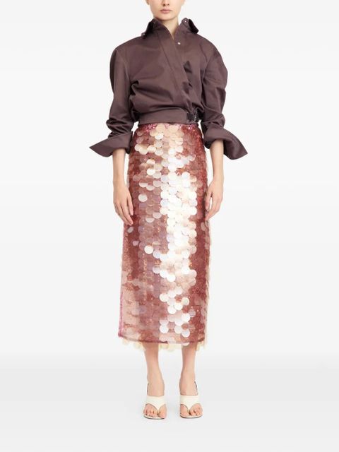 16Arlington Dia sequinned midi skirt - Pink - zdjęcie produktu nr 2