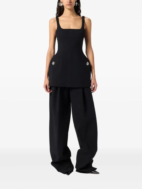 Blumarine embellished mini dress - Black