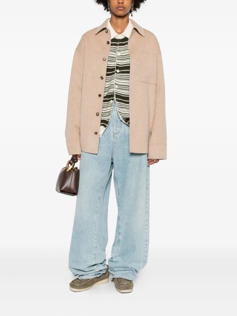 JW Anderson buttoned patch-pocket jacket - Neutrals