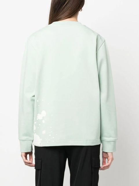 Moncler logo-print knitted sweatshirt - Green