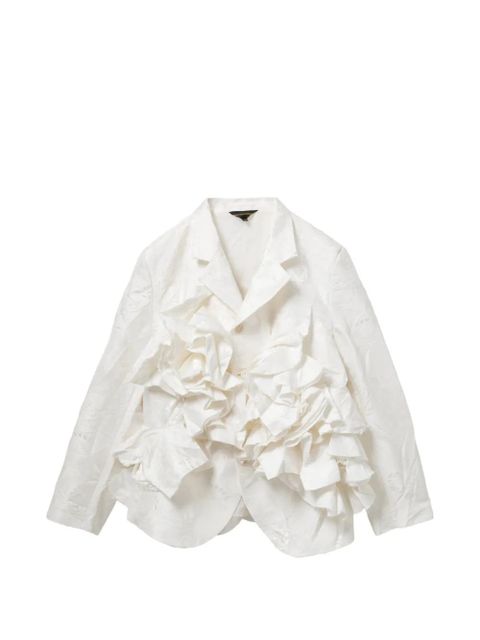 Comme Des Garçons ruffled blazer - White - zdjęcie produktu nr 1
