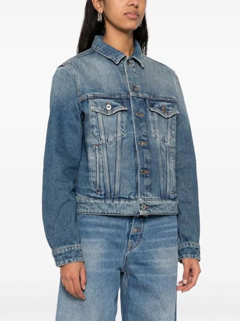 Off-White distressed denim jacket - Blue
