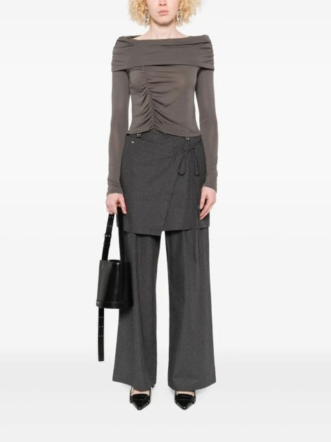 ALOHAS off-shoulder ruched top - Grey