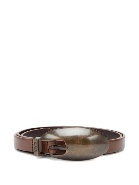 Diesel sculptural-buckle belt - Brown - zdjęcie produktu nr 1