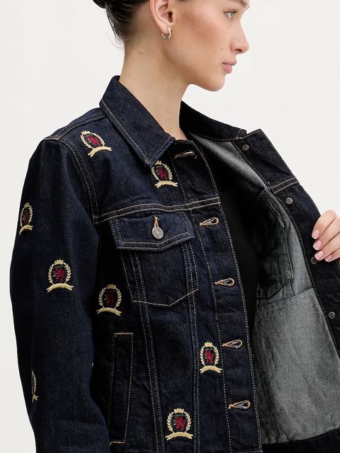 Tommy Jeans kurtka jeansowa kolor granatowy przejściowa DW0DW22729