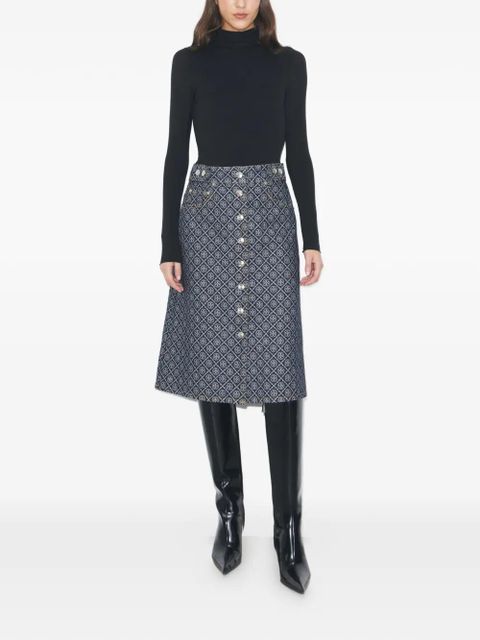 Tory Burch flared buttoned skirt - Blue - zdjęcie produktu nr 2
