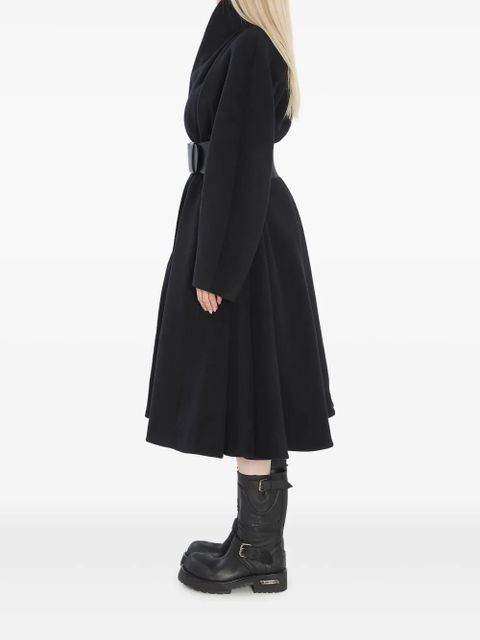 Balenciaga leather-belt wrap coat - Black - zdjęcie produktu nr 2