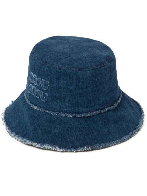 Miu Miu denim bucket hat - Blue - zdjęcie produktu nr 1