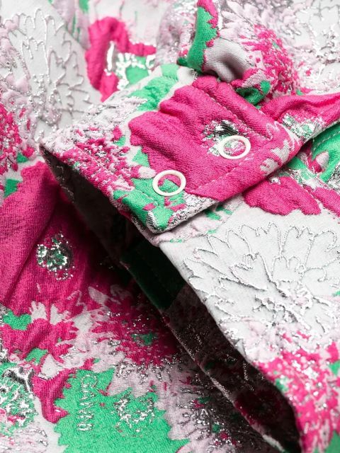 GANNI floral-print short-sleeve dress - Pink - zdjęcie produktu nr 2