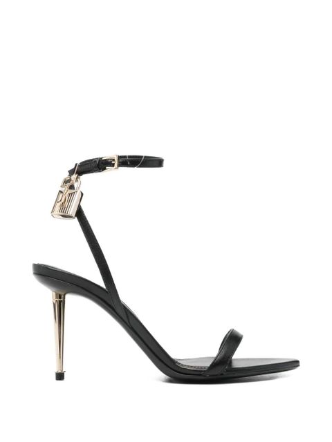 TOM FORD point-toe padlock-detail heeled sandals - Black - zdjęcie produktu nr 1