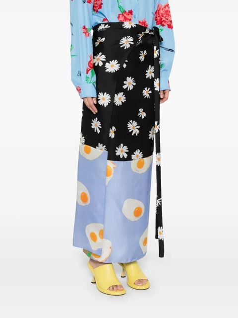 Moschino colour-block maxi skirt - Black