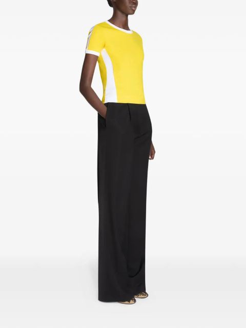 DRIES VAN NOTEN crew-neck panelled T-shirt - Yellow