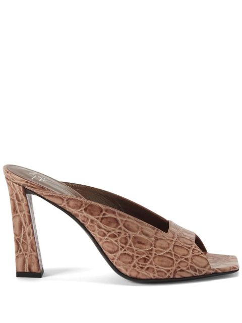 Giuseppe Zanotti Mya 90mm leather mules - Neutrals - zdjęcie produktu nr 1