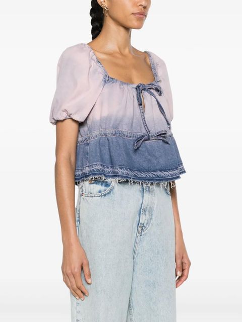 GANNI Future denim blouse - Blue